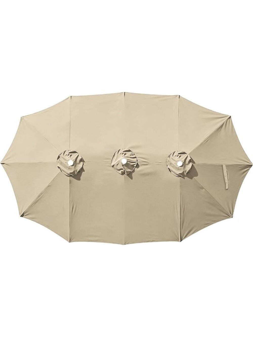 Large 15ft Double-Sided Umbrella Canopy Cover for Outdoor Patio Shade, 12 Ribs